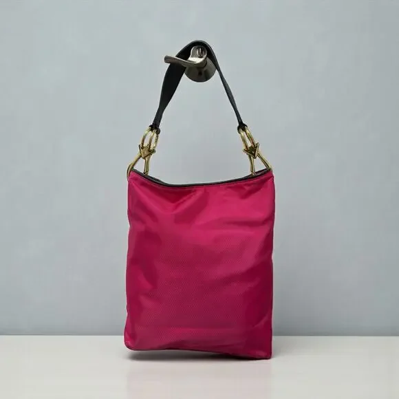 JPK Jean-Pierre Klifa Paris 75 Bucket Shoulder Bag Hot Pink Nylon Canvas - Picture 2 of 8